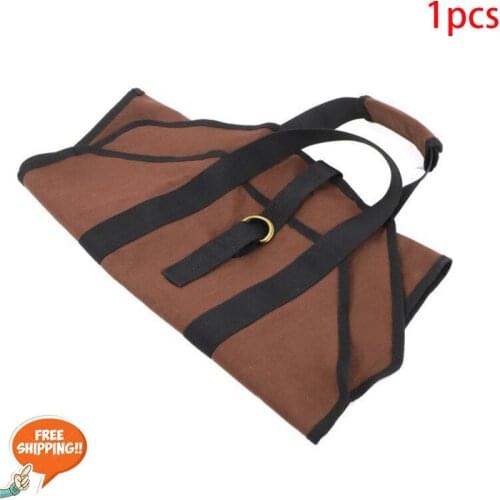 Waterproof Large Capacity Camping Picnic Outdoor Firewood Bag Durable Canvas Firewood Match Carrier Storage Tote Bag 1PCS