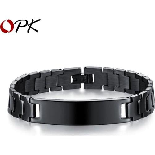 European And American Watch Chain Fashion Simple Stainless Steel Adjustable Bracelet Mens Titanium Smooth Curved Brand Br