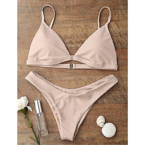 Bikini 2017 Push Up Swimwear Female Swimsuit Beach Women Solid Bathing Suits Swim Wear Bikini Set Swimwear maillot de bain femme