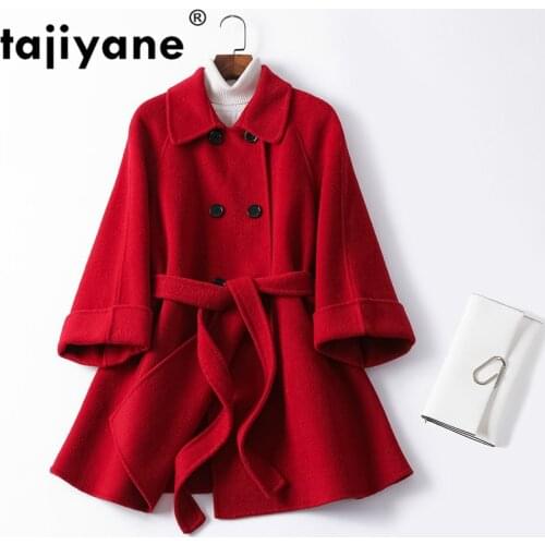 Spring Long Autumn Wool Coat Women Clothes 2021 Coat Female Korean Vintage Red Coats Jacket Outwear Abrigo Mujer 819 ZT2526