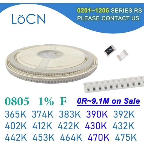 0805 1% 5000PCS SMD Resistor F 365K 374K 383K 390K 392K 402K 412K 422K 430K 432K 442K 453K 464K 470K 475K 2012 OHM
