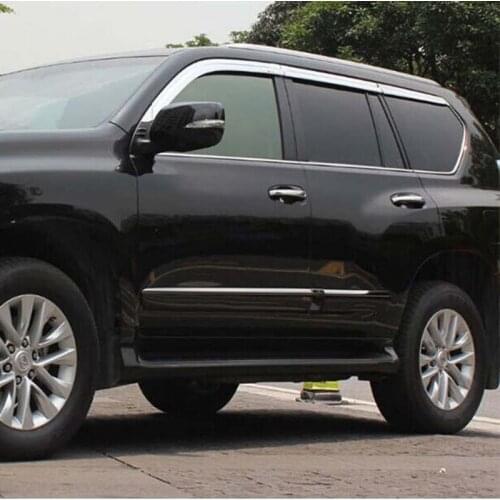 Brand New 1 Set Chrome Side Rain Guard Deflectors Vent Sun Shade Window Visors For Lexus GX 400/460 2014-2018