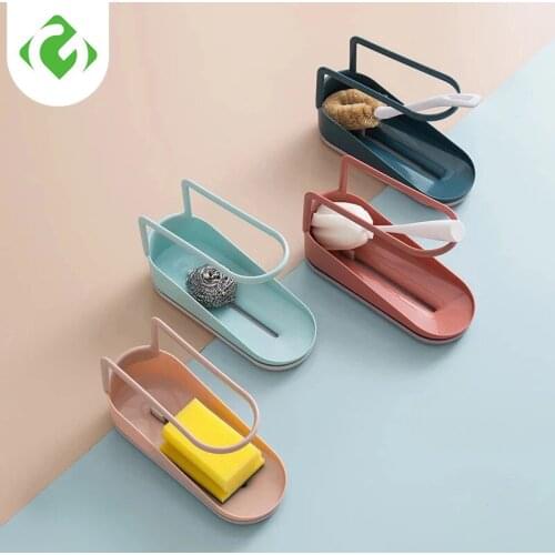 New Sink rack soap sponge drain rack storage basket bag faucet rack adjustable bathroom rack sink kitchen accessories 1pc