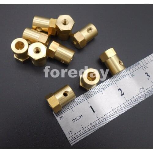 100PCS HQ Brass 6MM Hexagonal length 18mm Wheel Shaft Motor Hexagonal HEX Coupling Coupler M6 +100 Spanners NEW *FD252X100