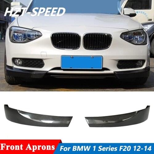 2 PCS Carbon Fiber Material Car Front Bumper Lip Aprons Side Splitter For BMW 1 Series F20 116i 118i 125i Sport Car 2012-2014