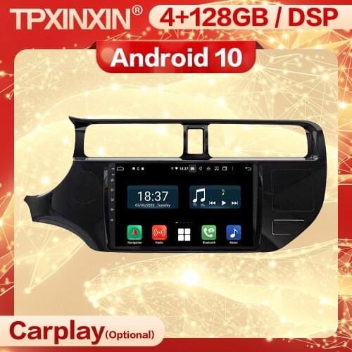 4+128G Carplay 2 Din Android 10 Stereo Receiver For KIA RIO 2010 2011 2012 2013 2014 GPS Navigation Radio Audio Player Head Unit