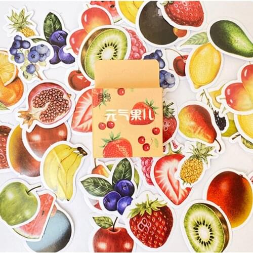 46 Pcs/pack Fresh Fruits Orange Stationery Sticker Scrapbooking Journal Diary Diy Label Craft Stickers For Kids Boys Girls