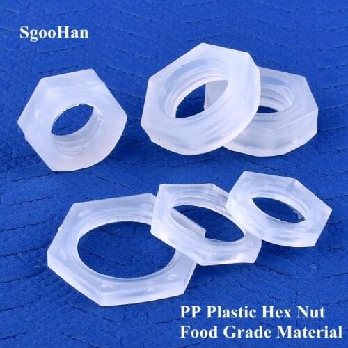 5~200pcs Food Grade PP M5~M16mm G1/8"~G1" Hex Nut Thread Aquarium Fish Tank Air Pump Hose Connectors Irrigation Water Pipe Joint