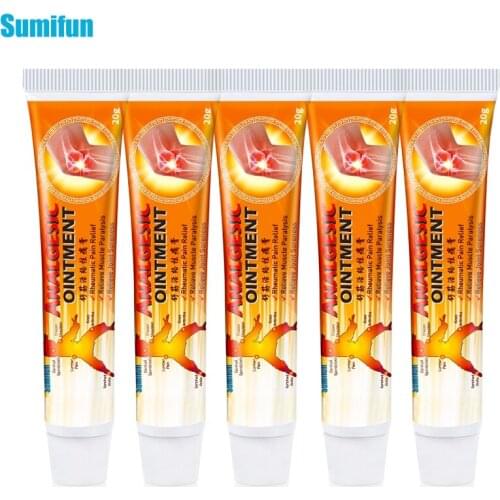Sumifun 5pcs Analgesic Ointment Arthritis Pain Relief Cream Sports Injury Sprain Massage Orthopedic Shoulder Knee Ache Plaster