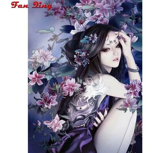 5D Diy Diamond Painting Japanese Anime Girl Cross Stitch Kit Full Square Round Rhinestone Embroidery Mosaic Handmade Gift