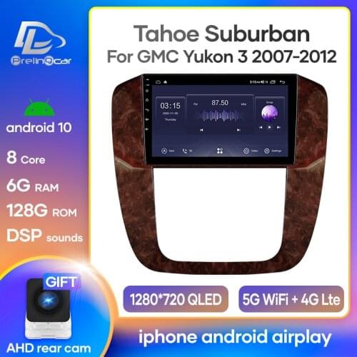 Prelingcar Android 10 For GMC SIERRA tahoe yukon 3 2015 Car Radio Multimedia Video Player GPS Navigation NO DVD 2 din Octa-Core