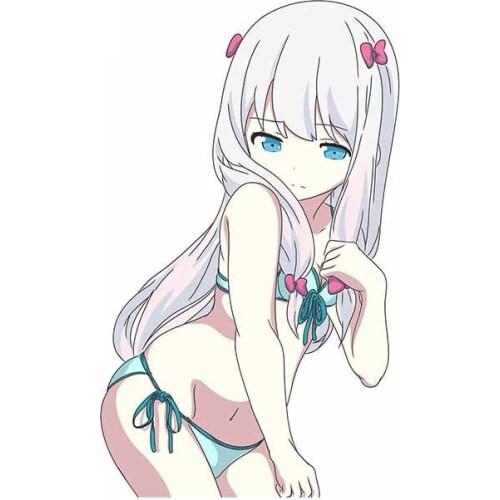 Car Sticker Anime Swimsuit Sagiri Decal Vinyl Car Wrap Waterproof Sunscreen Surfboard JDM Decor