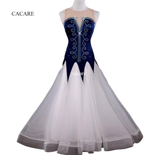 Ballroom Waltz Dress Gown Dance Competition Dresses Flamenco Standard Dancing Costume Tango Latina D0981 Big Sheer Hem