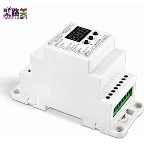 BC-835-DIN DC12-24V 5A*5CH 5CH PWM Constant Voltage LED DMX512 Decoder 5 channels controller for led strip light lamp