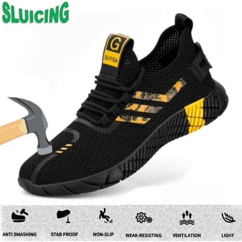 New Design Safety Work Shoes Boots For Men Anti-Smashing Safety Shoes Steel Toe Boots Men Construction Safety Boots Sneakers