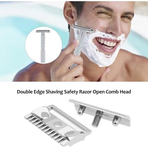Mens Double Edge Shaving Safety Razor Head for Classic Shaving Razor Barber Safety Razor Head Face Beard Hair Cleaning Tool