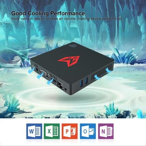 Core J3455 Ultra Low Power Mini PC For Video Games Office Home