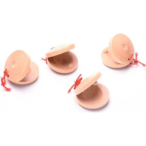 Children Instruments Percussion Wooden Kindergarten Castanets Musical Music Round Dance Board Music Toys For Kids