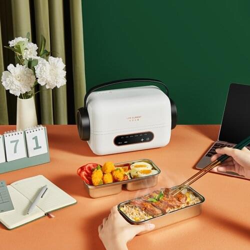 1.2L Electric Lunch Box Intelligent Rice Cooker Double-Layer Stainless Steel Cooking Pot Fresh-keeping Food Container For Office