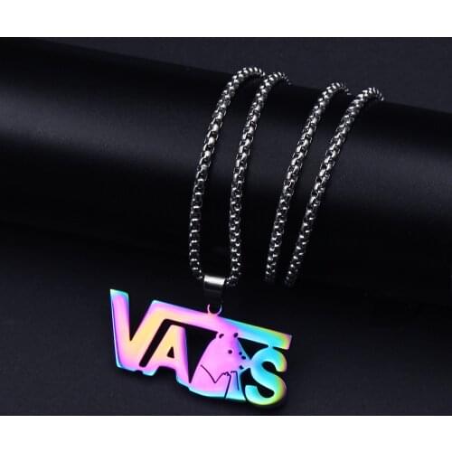 FIREBROS 2021 New Fashion Street Hip-Hop Rock Jewerly Men Women Stainless Steel Flame Quenched Pendant Necklaces Free Shipping