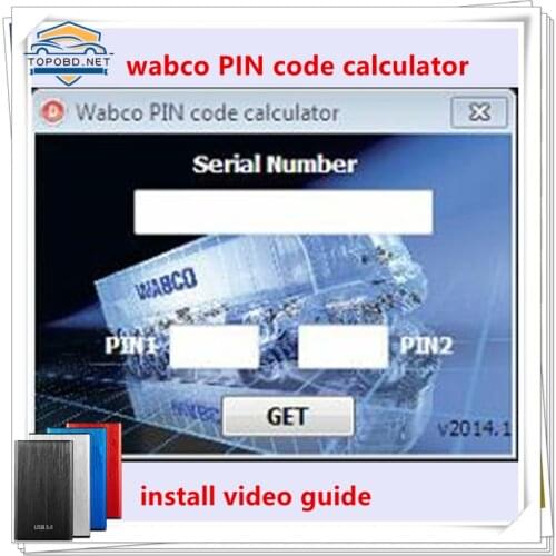2021 Hot Sell for Wabco PIN Code Calculator PIN1/PIN2 Activator Keygen Diagnostic Software free shipping