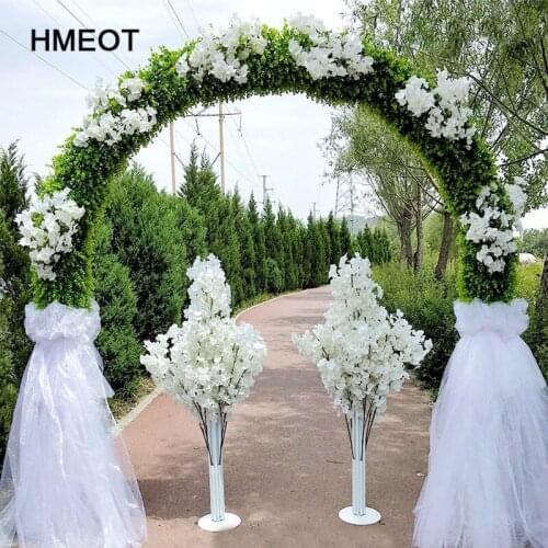 HMEOT High-end artificial flower and metal Iron wedding iron arch flower wall + arch DIY window party decoration Flower arch