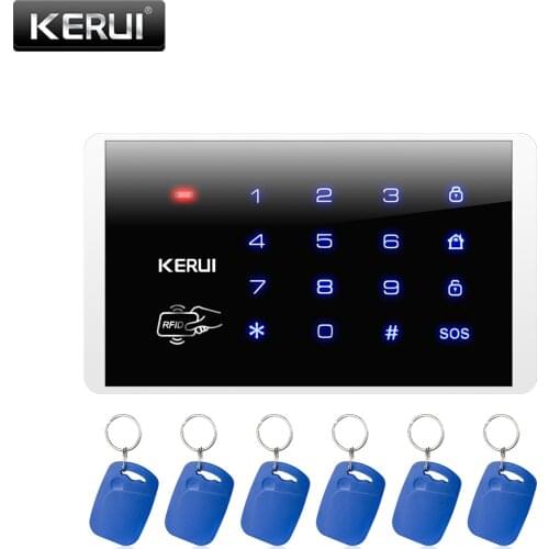 KERUI K16 RFID Touch Keypad For Wireless PSTN GSM 433MHz ASK Alarm System Burglar Access Control System Wireless Password Keypad