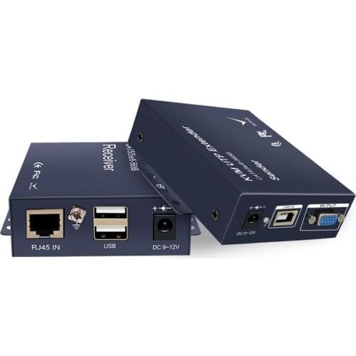 300M USB 2.0 VGA KVM Extender Over CAT5 CAT5e CAT6 RJ45 Cable 1000ft Keyboard Mouse KVM Extender VGA Transmitter Up To 300m