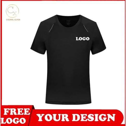 Summer new T-shirt men and women can wear multi-color silver ion round neck T-shirt high-end custom logo printed brand text