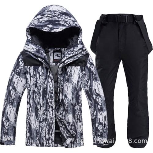 Mens Womens Ski Suit Winter Windproof Warm Jacket And Ski Pants Female Snowboard Suit New Waterproof Breathable Snow Jacket