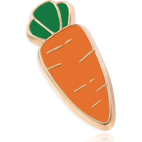 Lovely Orange Color Carrot Enamel Pins Badges Brooch