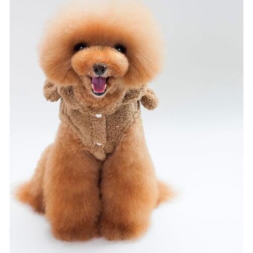 Autumn And Winter New Pet Clothes Teddy Bear Small Dog Clothes Bear Ears Hooded Jacket Pet Clothes Pet Clothing