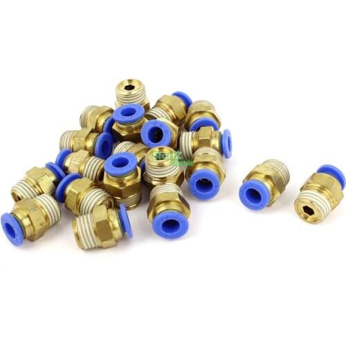 6mm Tube 1/4"BSP Male Thread Quick Connector Pneumatic Air Fittings 20 Pcs