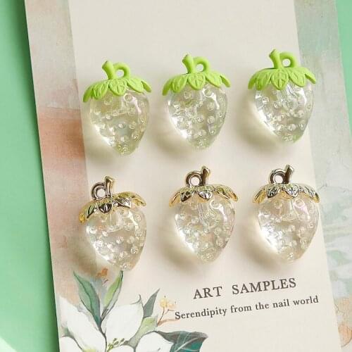 Lovely Spring Strawberry Pendant Combination DIY Earrings Jewelry Preparation Necklace Bracelet Material