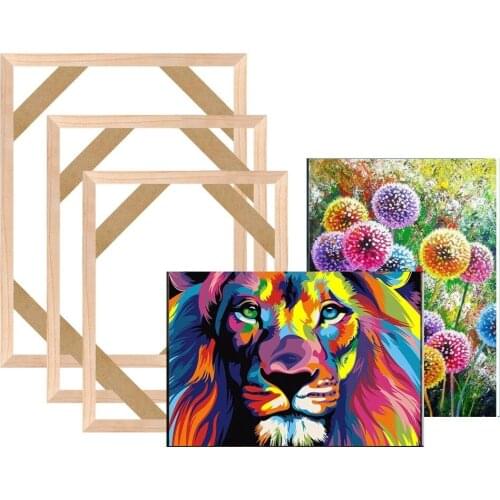 DIY Canvas Picture Photo Frame For Diamond Painting Wooden Frame For Canvas Oil Painting Wood Frame Bar Oil Painting Wall Art