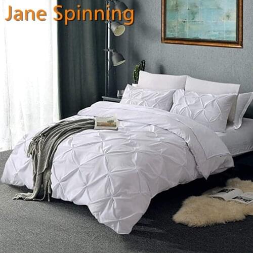 Luxury Pinch Pleat Bedding Comforter Bedding Sets Duvet Cover Set Pillowcases Bedding Queen King Size Bedclothes
