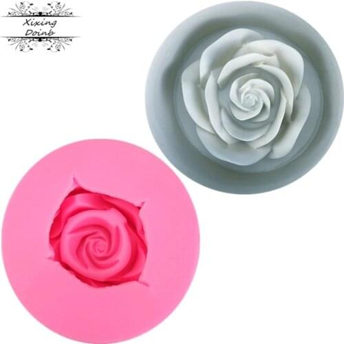 DIY large rose sugar technology silica gel mold flower cake decoration tool fudge chocolate clay technology resin mold