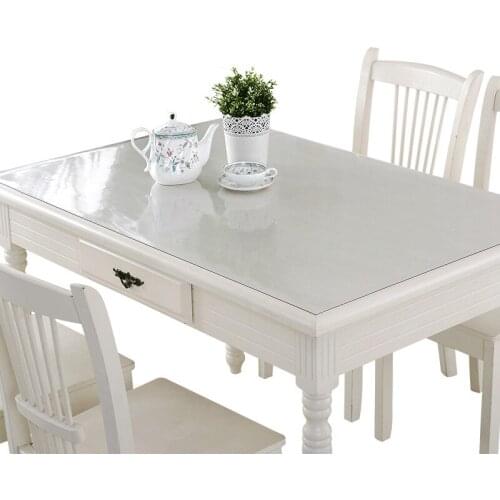 Soft Glass PVC Tablecloth Table cloth 1mm Transparent Waterproof Rectangular Table Cover Pad Kitchen Oil-Proof Dinning Table Mat