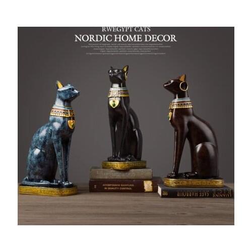 Egyptian Lucky Cat Decoration Living Room Study Cute Chinchilla Crafts Decoration Housewarming Gift Decoration Decoration