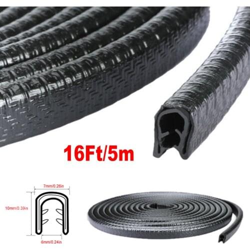 4M 5M PVC U Type Universal Car Door Protection Edge Guards Trim Styling Moulding Strip Rubber Scratch Protector For Car Aut