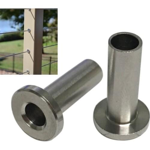 30/10Pcs Stainless Steel Protective Protector Sleeves Grommet for 1/8", 5/32",or 3/16" Deck Cable Railing Kit,T316 Marine Grade