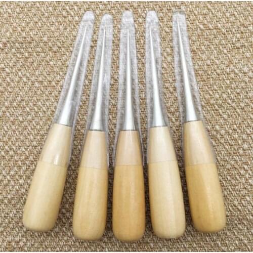 1000PCS Professional Cloth Awl Sewing Tool Hole Punching Leather Wood Handle Awl Craft Stitching Leather Tools SN2084