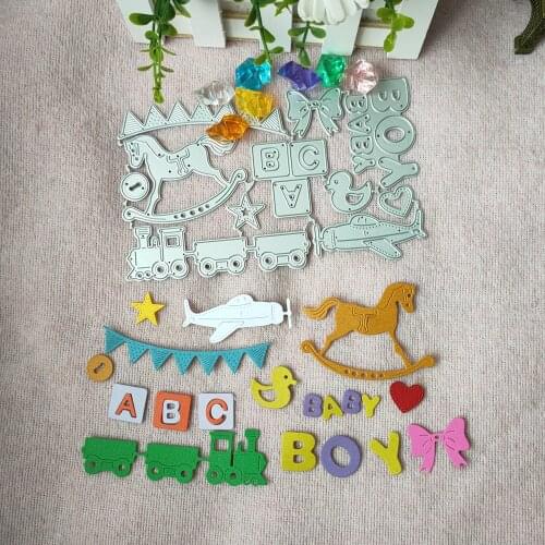 New 12PCS-SET BOY BABY Metal Cutting Dies for DIY Scrapbooking Creative Decoration die cutter craft kids handmade