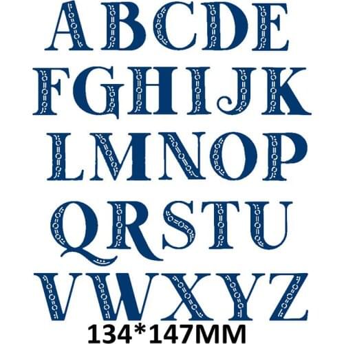 26pcs/set Alphabet Metal Cutting Dies Stencils for DIY Scrapbooking Photo Album Decorative Embossing Paper Card Crafts Die Cut