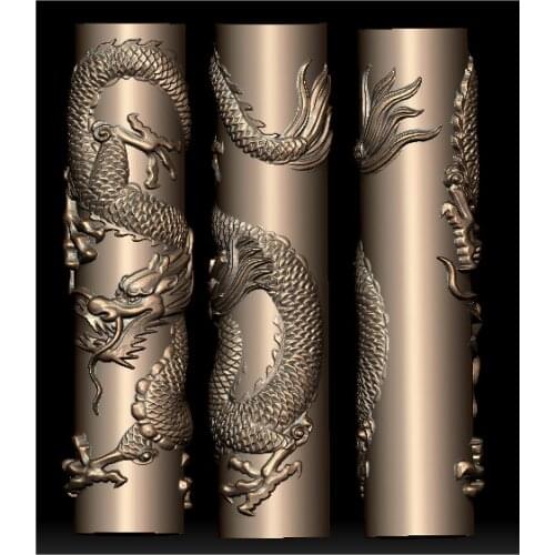 3D model for cnc 3D carved figure sculpture machine in STL file format The Chinese culture Dragon