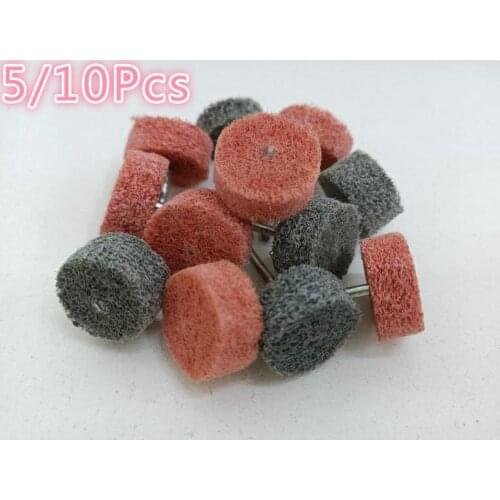 5/10pcs For grinding rotary tool abrasive Nylon polishing machine with rotating drills Grinding wheel Felt polishing pad