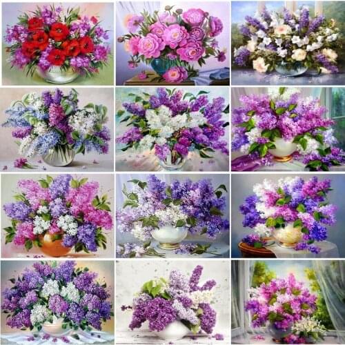 Diamant Painting Flowers Diamond Painting Set Embroidery Kit Diamond Painting Full Drill Round