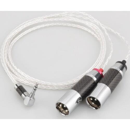 Audiocrast 819AG 3.5mm 3POLEs Male to Dual XLR Male Audio Cable for Smartphone Laptop MP3/4 to powered Speaker Mixer Y Splitter