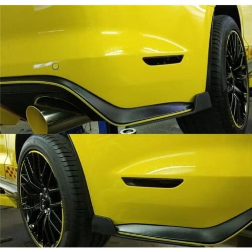 For Ford Mustang 2015 2016 2017 Side Spoiler ABS Side Skirt Wrapped Around Small Angle