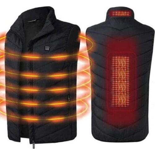 Men Women Heating Coat Thermal 2 heating zones Hiking Vests Heated Vest Warm Winter Warm Electric USB
